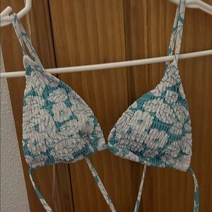 SHEIN Blue and White Floral Bikini